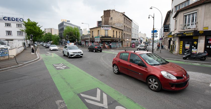 La circulation avenue de la République à Bagnolet