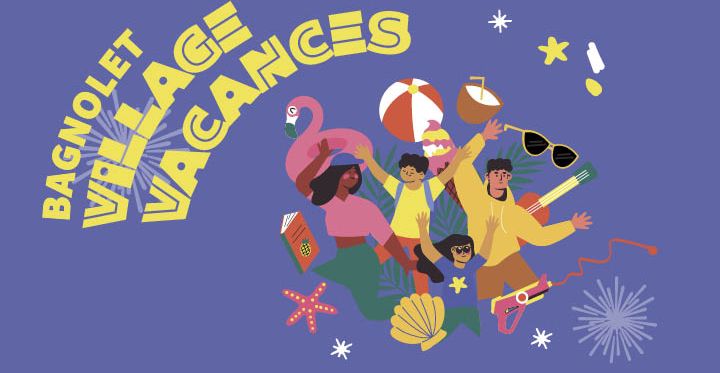 Illustration festive de jeunes en vacances