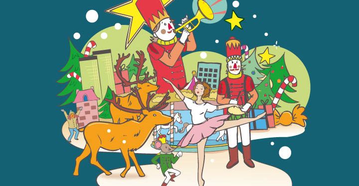 Illustration de Noël sur le thème Casse-Noisette