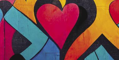 un graff représentant un coeur