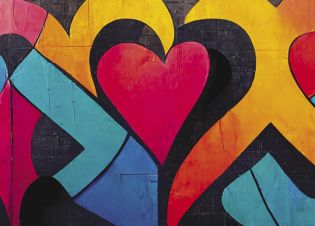 un graff représentant un coeur