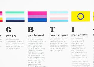 Extrait de l'exposition expliquant le signe LGBTI+