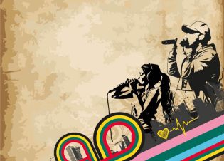 jeunes artistes de rap au micro