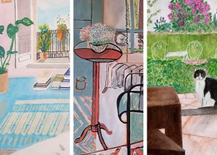 Trois détails d'oeuvres sur le printemps