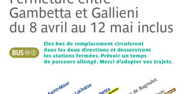 Fermeture ligne 3 entre Gallieni et Gambetta