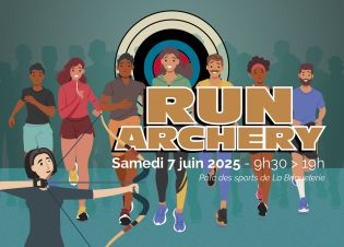 Illustration pour Un Rum Archery, course et tir à l'arc