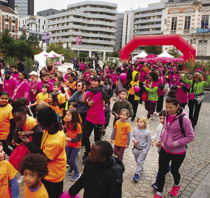 les Bagnoletais au départ de la Bagnoletaise Octobre Rose