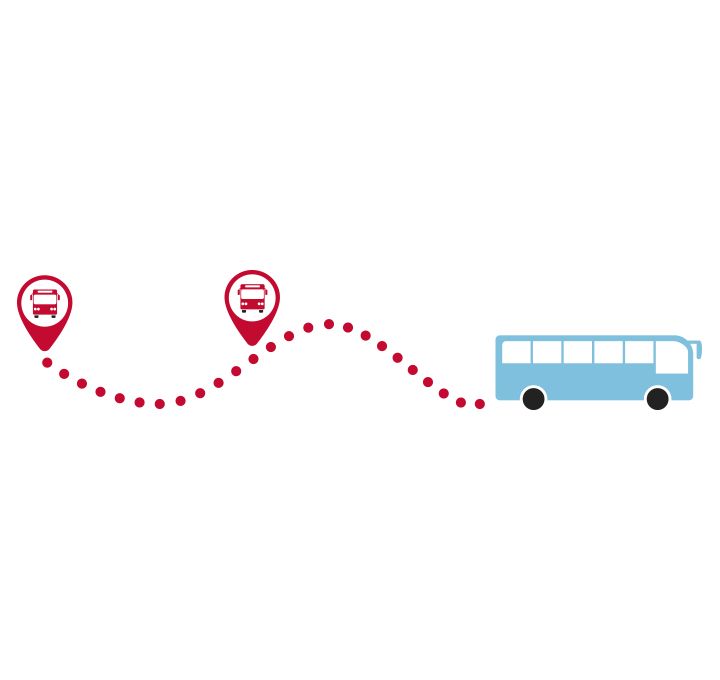 La ligne 76 et son bus en picto