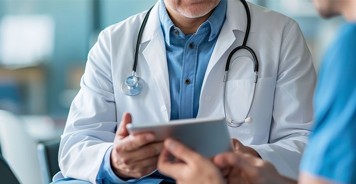 Un docteur parle avec son patient