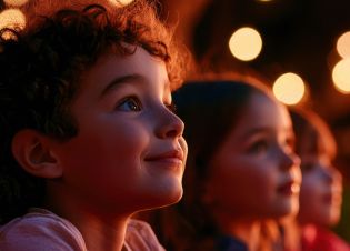 Des enfants au regard émerveillé