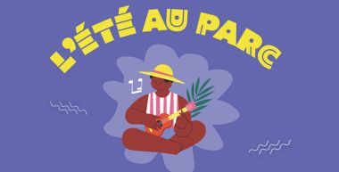 Un joueur de banjo illustration de L'été au parc