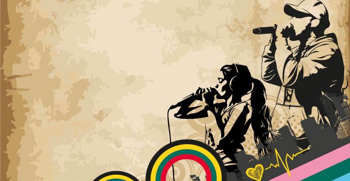 jeunes artistes de rap au micro